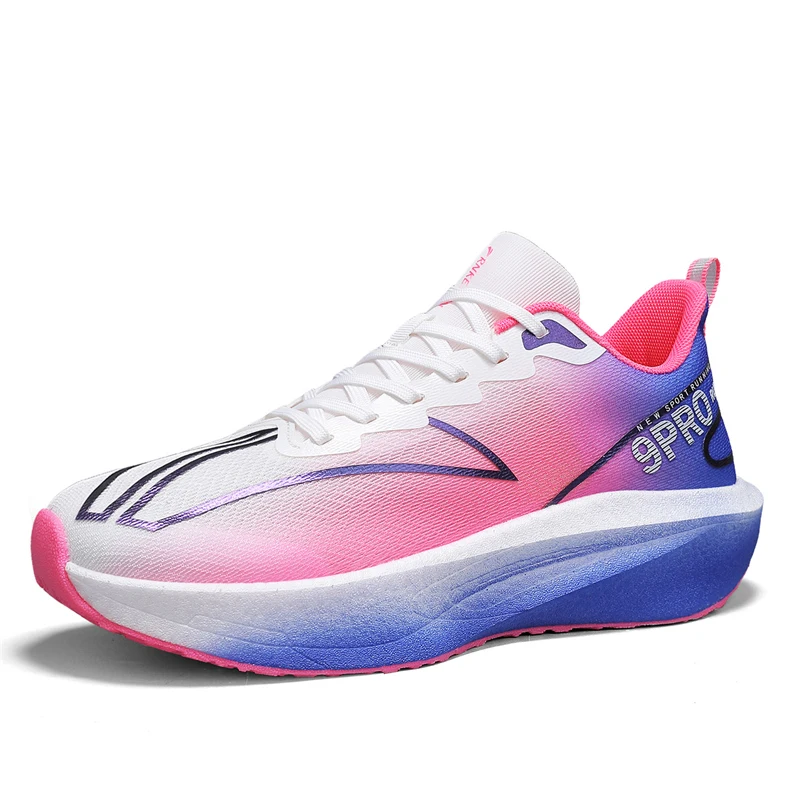 

Sports and leisure shoes, men's shoes, marathon oversized air cushioned shoes, fly woven all season rubber, wear-resistant, anti