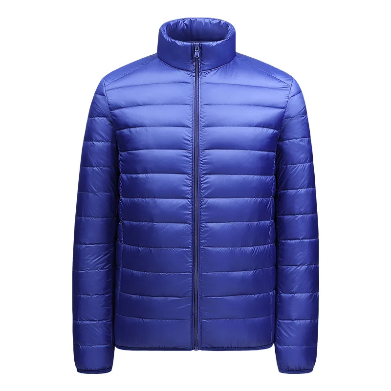 Winter New Men\'s Fashionable Standing Collar Solid Color Lightweight Down Jacket