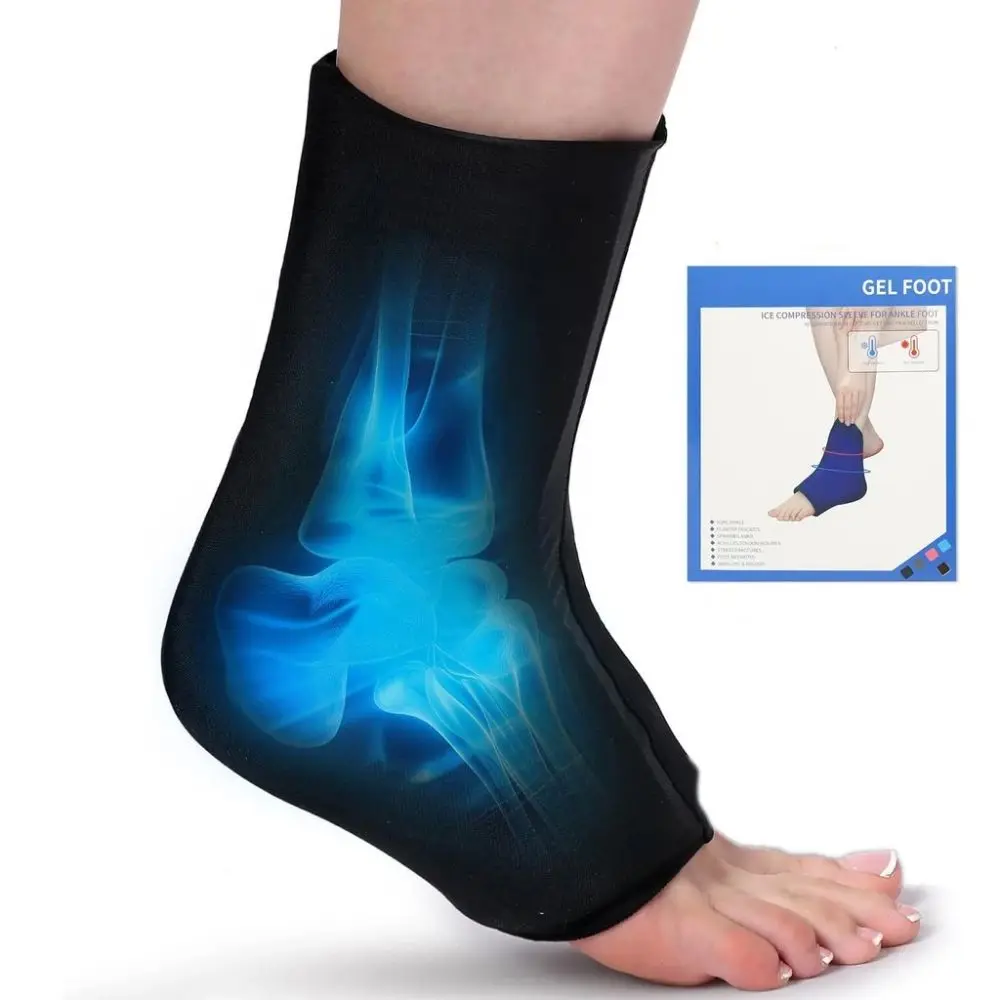 One Size Fits All Finger Cot Gel Ice Ankle Cooling 360° Solid Gel Ankle Breathable Reusable Ice Pack Wrist Brace Travel