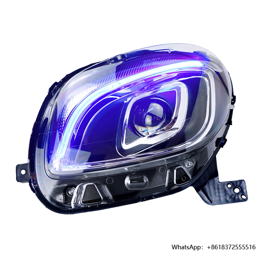 

daCar Front Lamps Assembly for Benz Smart 2015-2019 W453 W451 W452 Upgrade High Configuration LED Auto Headlight Accessories