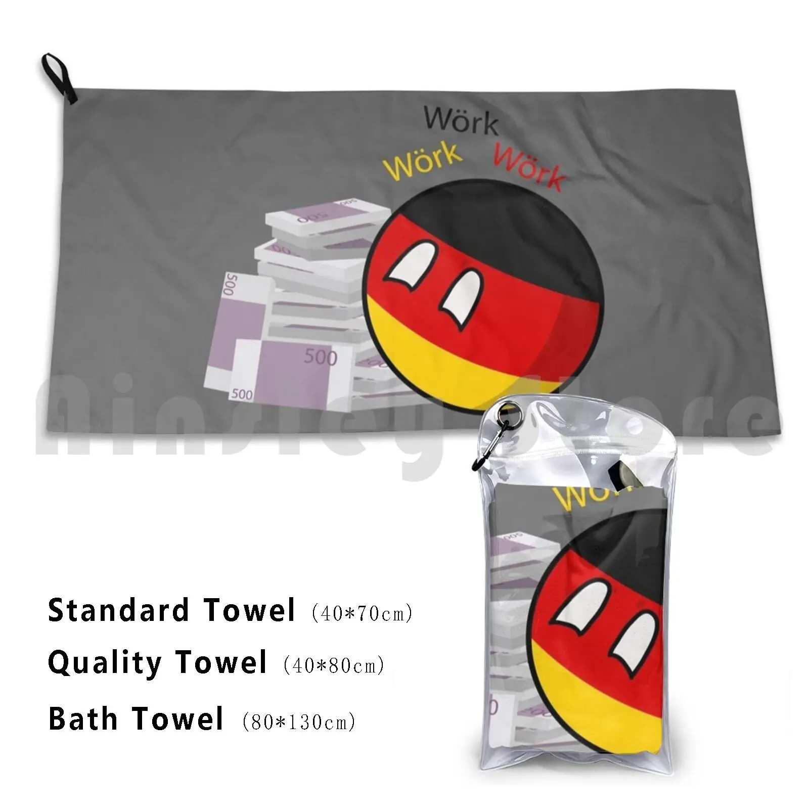 

Polandball-Germany Doing Business Custom Towel Bath Towel Polandball Germany Countryball Deutschland Work
