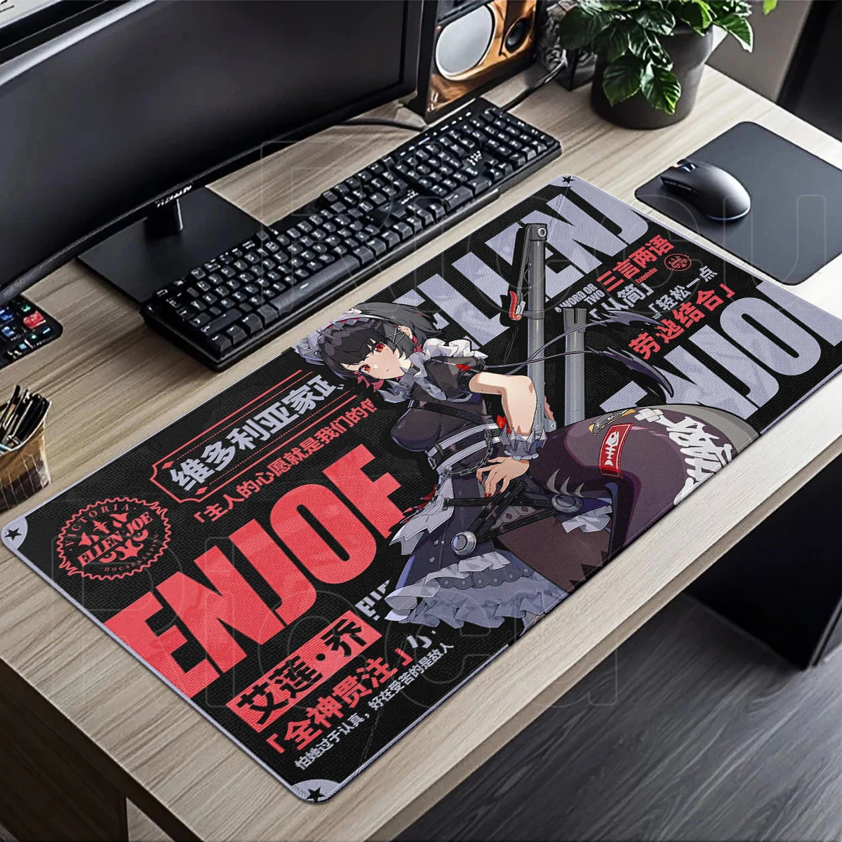 Zenless Zone Zero Mouse Pad ZZZERO ZZZ Jane Doe Anby Demara Corin لوحة ماوس كبيرة لوحة المفاتيح XXL ملحقات مكتبية حصير لوحة المفاتيح #2