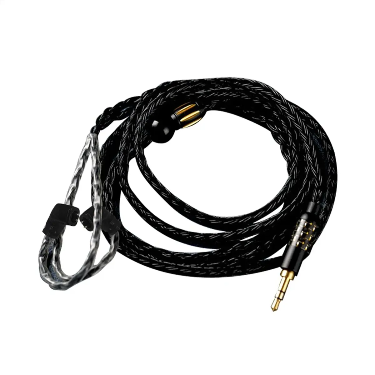 Promotion 16-Strand Black Earphone Silver-Plated Wire 3.5mm Cable is Suitable for ZS3 ZS4 ZSN ZST ASX ZS10 ZEX AS16 EDXPRO