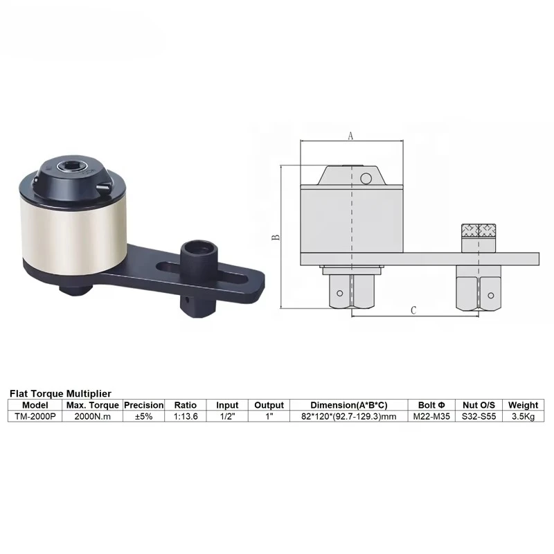 Fanyaa 1/2 أنثى المدخلات 1 ذكر الناتج وجع عزم الدوران المضاعف إعادة التأهيل الذراع 2000nm مادة سبيكة متري OEM للتخصيص