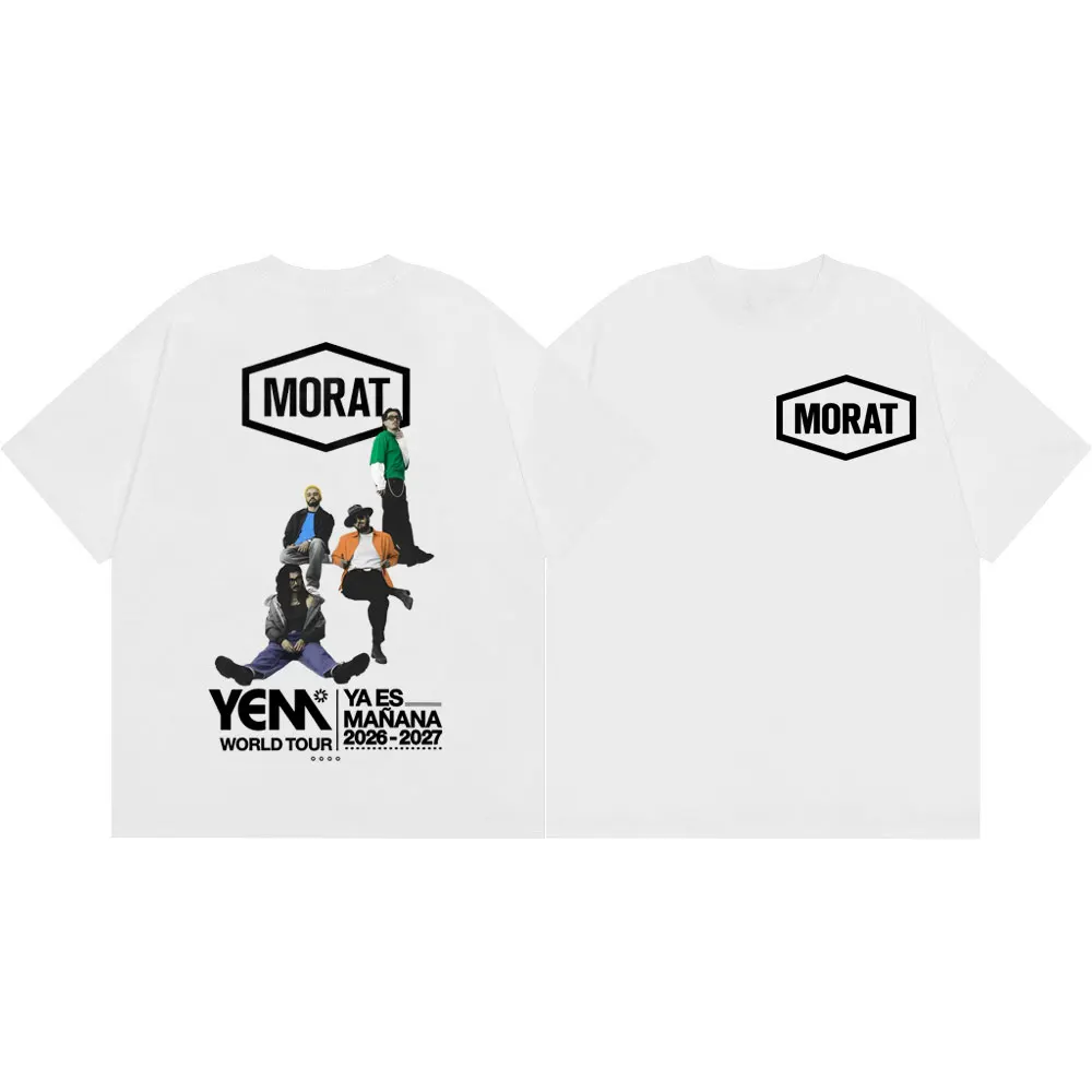Camisetas Gráficas Morat World Tour 2026, Moda Masculina y Femenina, Camiseta de Manga Corta de Música Pop, Camiseta de Algodón Y2K de Alta Calidad