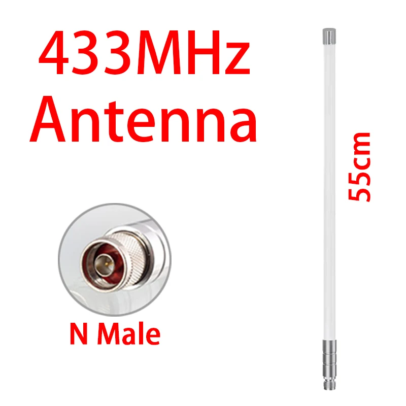 Antena LoRa Gateway 433MHz Zewnętrzna Wielokierunkowa Antena 433 MHz z Włókna Szklanego do Modułu Bezprzewodowej Transmisji Danych Dalekiego Zasięgu N Męski — zdjęcie produktu 4