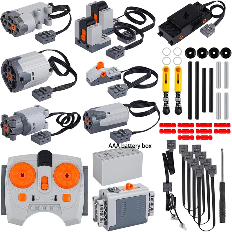High-Tech Electric Parts MOC PF Set Bricks Toys M L XL Motor Shock Absorber Axis 8883 88803 Building Blocks Compatible With LEGO