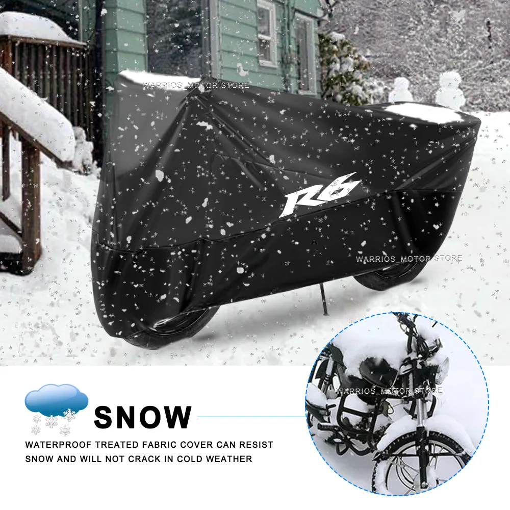 ผ้าคลุมมอเตอร์ไซค์สำหรับยามาฮ่า YZFR6 Yzf R6 R6S 1999-2015 2005 2007 2010กันน้ำฝนกลางแจ้งกันฝุ่นกัน UV