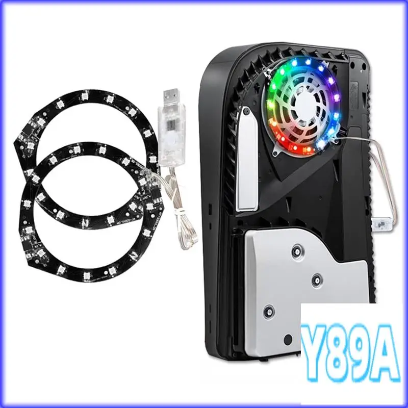 GO-8 Color RGB atmósfera luz Host tira de luz LED pegatina con Control remoto para PS5