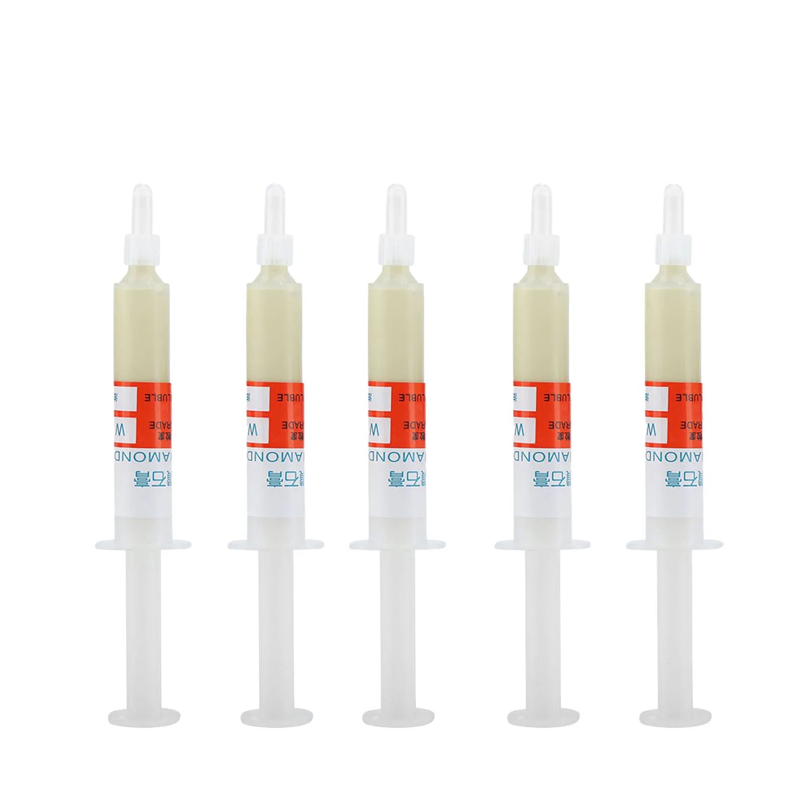 5Pcs Diamond Grinding Paste Polishing Compound Set W0.5-W40 Lapping Paste 320-10000 Grit for Metal Glass Jewelry Polishing