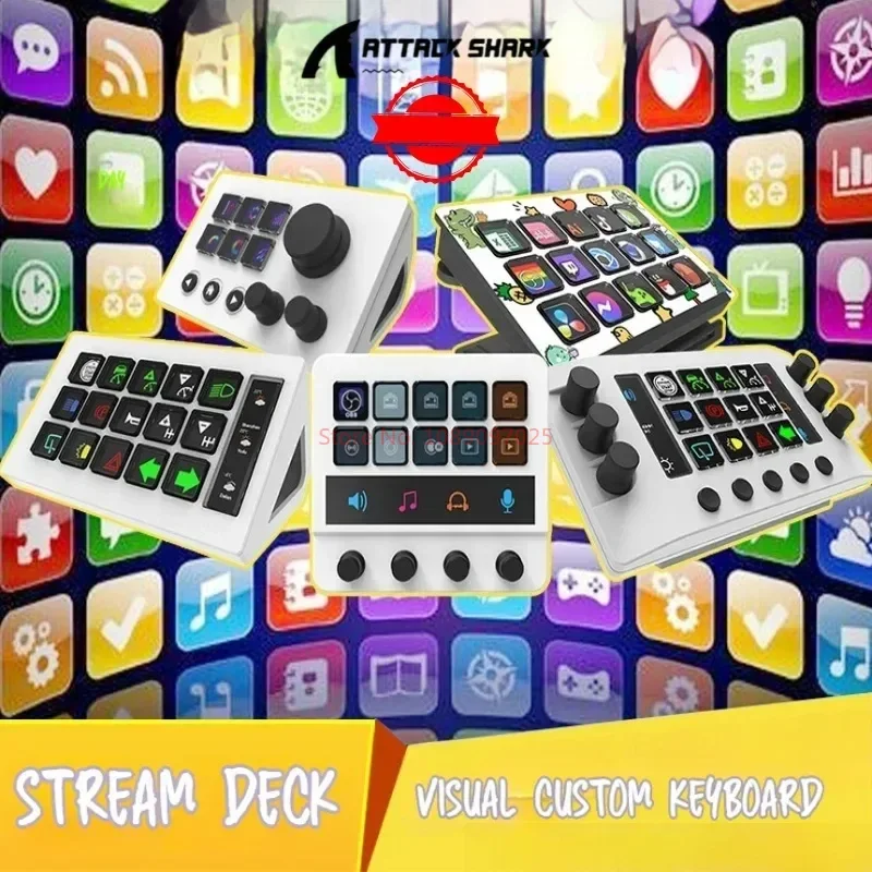 Imagem -02 - Tubarão Stream Deck Branco Studio Controller 15 Teclas Macro Ações de Gatilho em Apps Software Como Obs Twitch e Mais