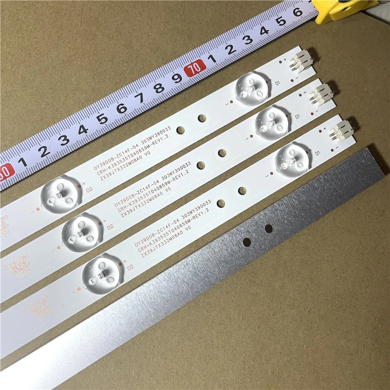 ل OY39D08 ZC14F 04 0Y39D08-ZC14F-04 OY39D08-ZC14F-04 39 بوصة 755 مللي متر 8LED 3V 100% جديد الألومنيوم LCD إضاءة خلفية للتلفاز بار