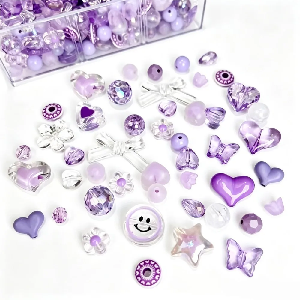 50g Mixed Acrylic Flowers Bow Loose Spacer Bead For DIY  Keychain Necklace Bracelet Phone Chain Jewelry Making Accessories view 4