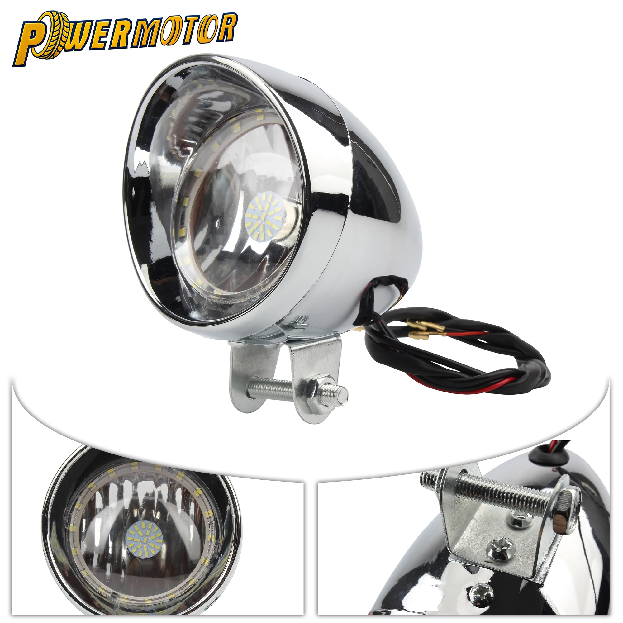 

Motorcycle Fog Auxiliary Lights Retro Bullet Spotlight DRL For Harley Honda Yamaha Kawasaki Universal Modified Accessories