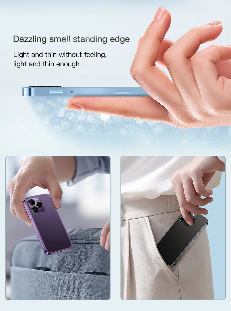 ONEMYTH XS16 Mini Smartphone 3.0'' Screen Quad Core 2000mAh LTE 4G Dual SIM Type-C Android 10.0 Small Mobile CellPhone