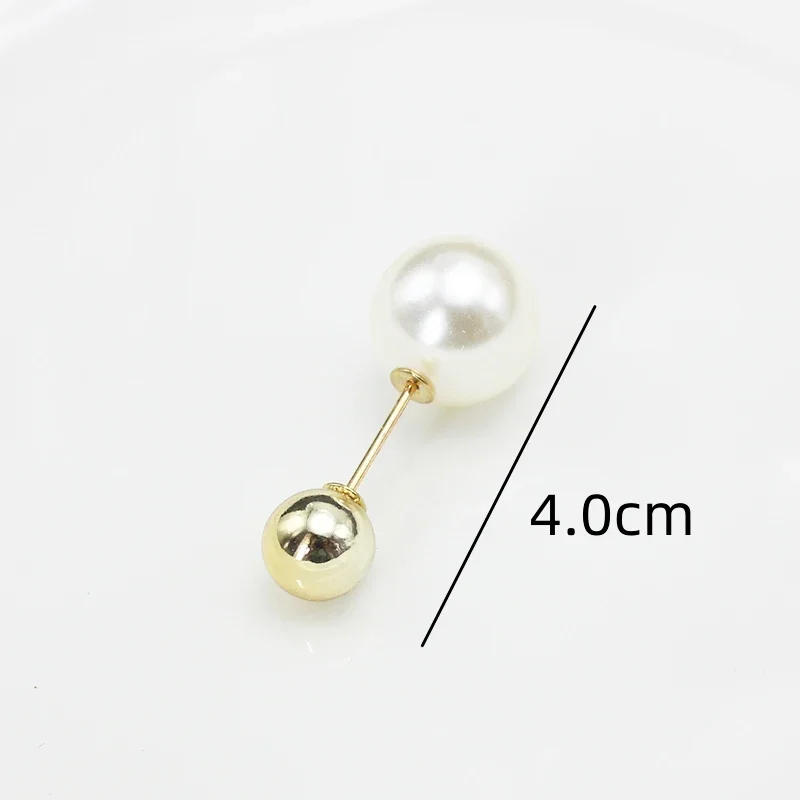 Big White Pearl Golden Ball Beads Clothing Brooches for Women Lapel Safety Sweater Coat Dress Pins Badge Buckle Accessories