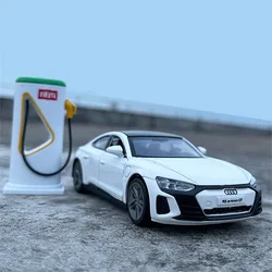 1:36 Audi RS ETron GT Coupe Alloy New Energy Car Model Diecasts Metal Charging Vehicles Car Model Sound and Light Kids Toys Gift