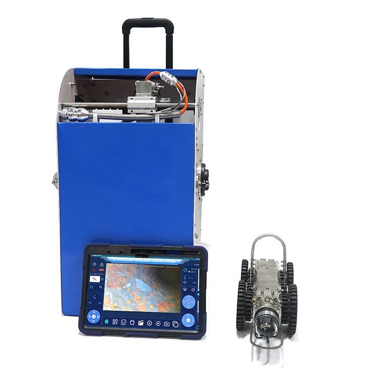 Sistema de cámara de inspección de robot sobre orugas de tubería de drenaje de alcantarillado CCTV de 150m con 512Hz 1080P