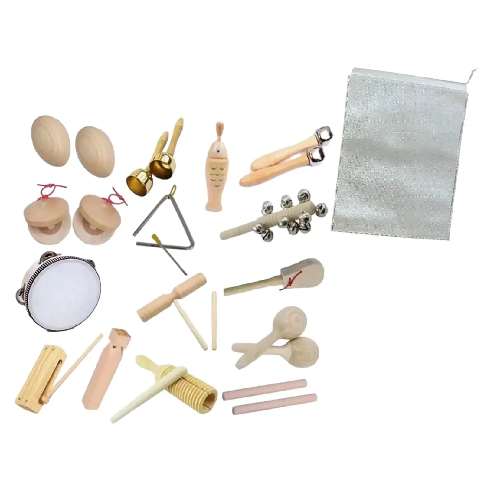 15x Kids Musical Instruments Set Percussion Instruments Early Learning for Boy Girls Birthday Gift Practical Educational