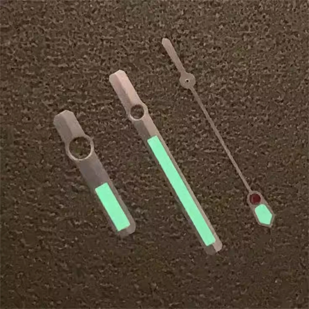 Różowozłoty zegarek igła nadaje się do NH35 NH36 4R 7S ruch zielony luminescencyjny wskaźnik akcesoria do zegarków