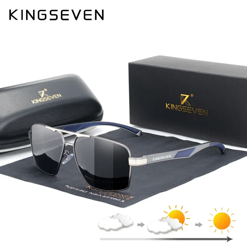 Ship From Spain KINGSEVEN Polarized Sunglasses For Men Women Square Sun Glasses UV400 High Quality Driving Eyewear