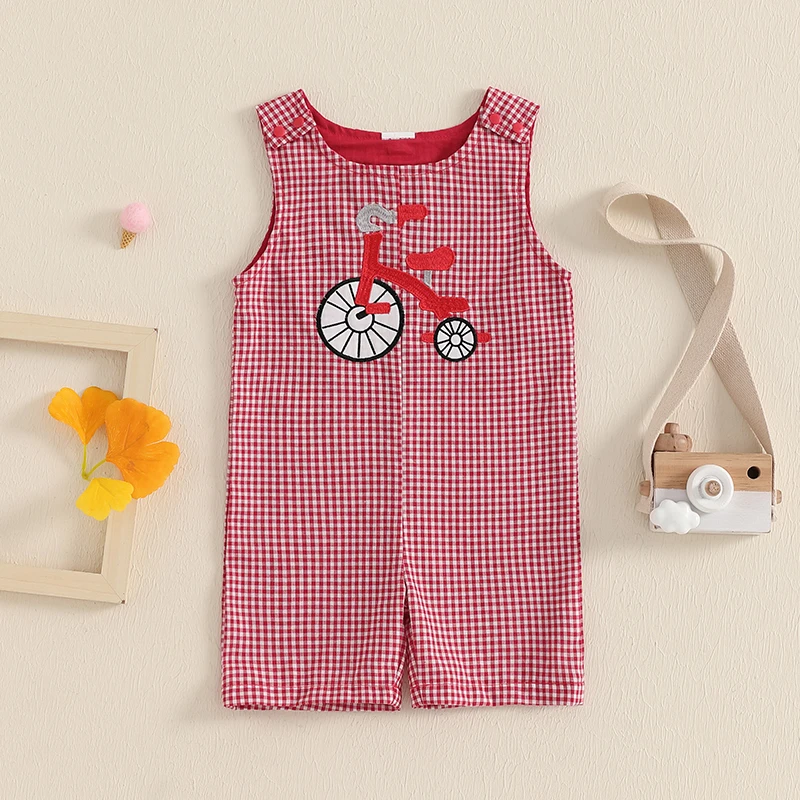 Adorable Baby Girl Romper Cute Heart Print Sleeveless Jumpsuit Casual Summer Outfit for Infant Toddler with Bow Detail