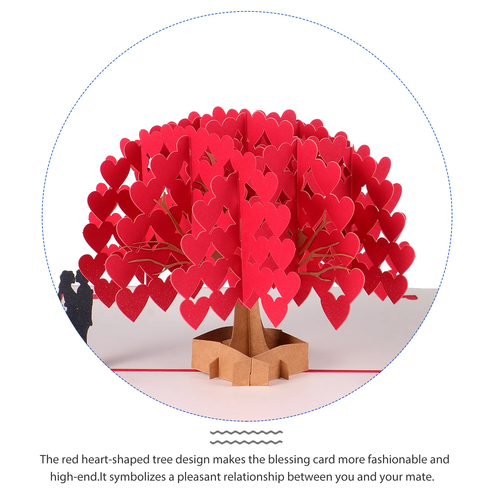 

Love Tree Greeting Card Message Cards 3D Three-dimensional Valentine's Day Pop-up Paper