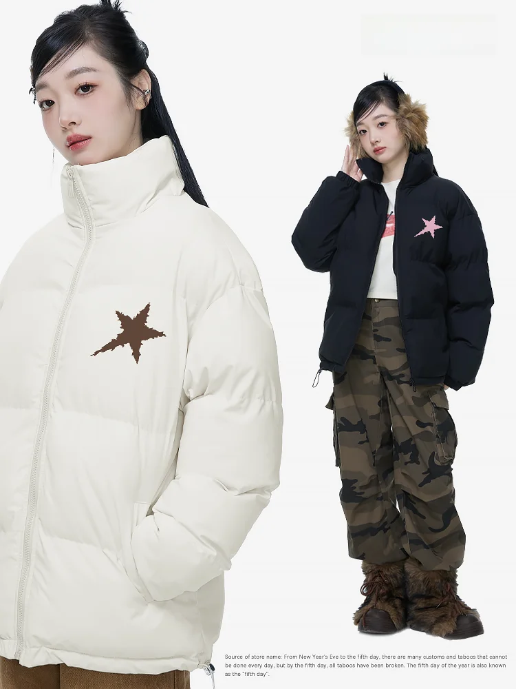 

DayFive Design зимнее хлопковое женское корейское длинное пальто с застежкой-молнией и воротником-стойкой, однотонное пальто