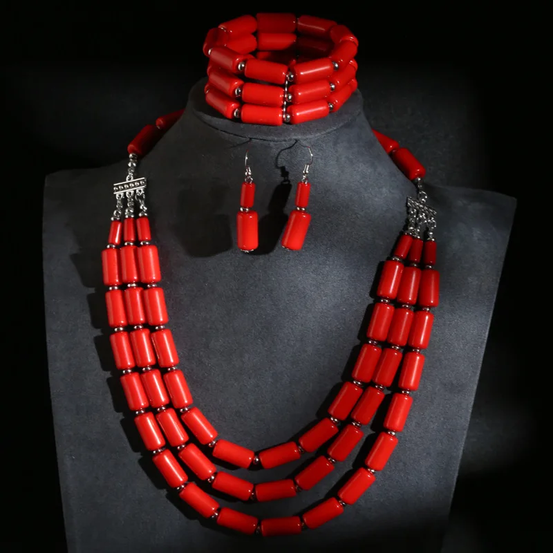 

Exaggerated Fashion Jewelry Sets Acrylic Circle Shaped Splicing Multilayer Necklace Earrings Bracelet Set for Women Accessoires