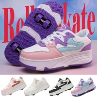 Patines para deportes al aire libre para niños, zapatos con ruedas de una sola fila, zapatos deslizantes para niños de cuatro ruedas para niños y niñas