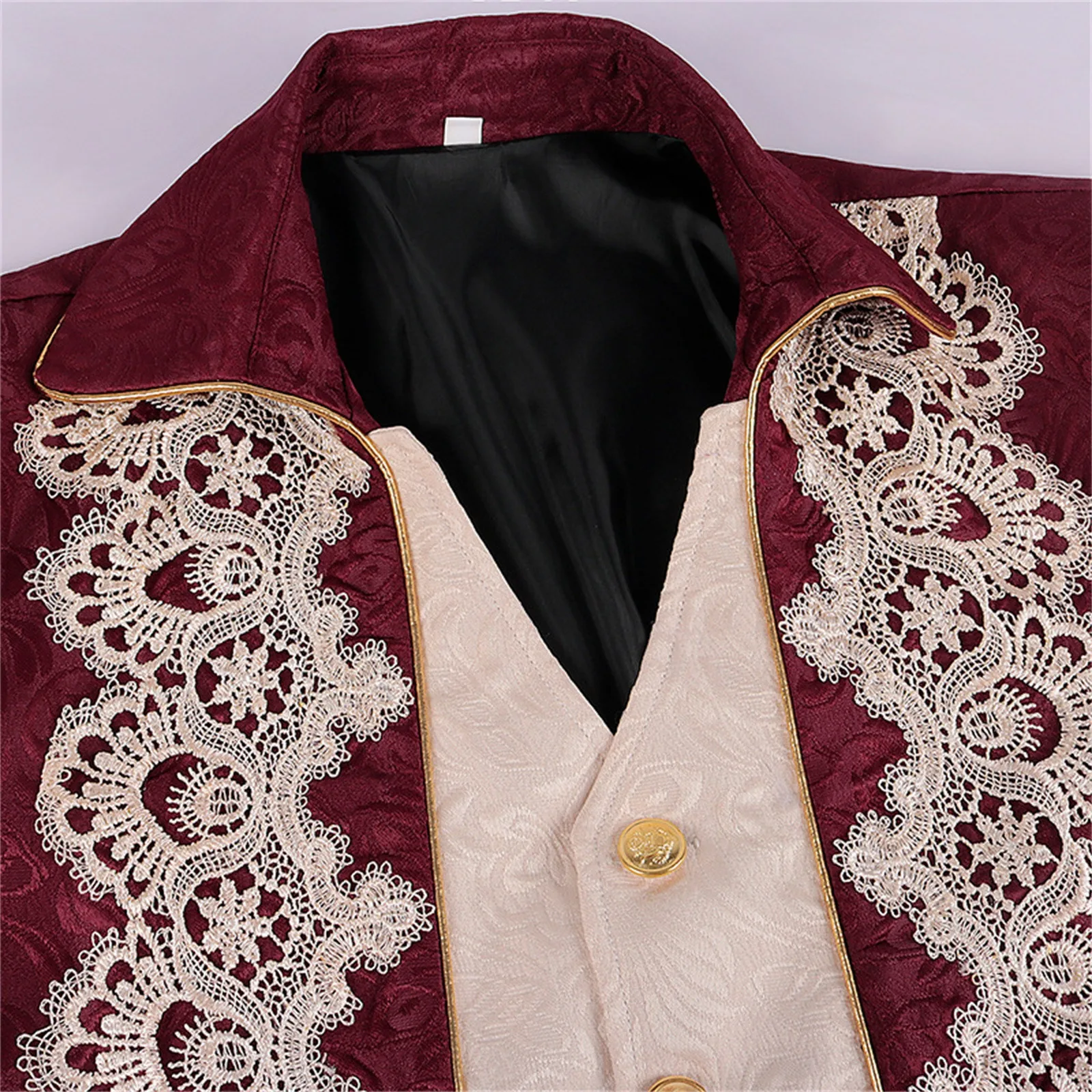 Men Double Long Coat Mens Long Steampunks Embroidered Vintage Tailcoat Medieval Jacket Gothic Princes Insulated Jacket 90s Party