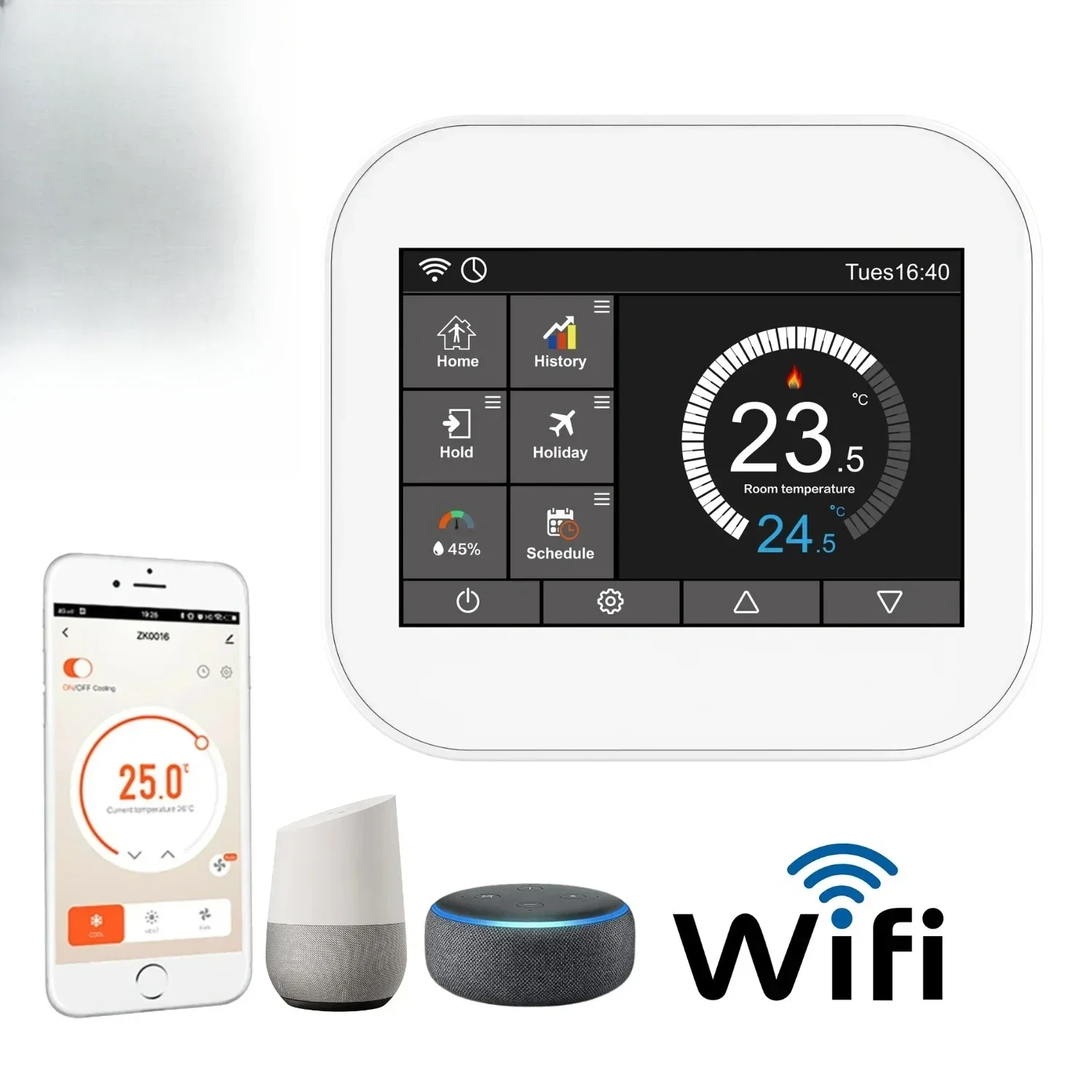 

home wifi smart Floor Electronic heating wireless thermostat digital and receiver
