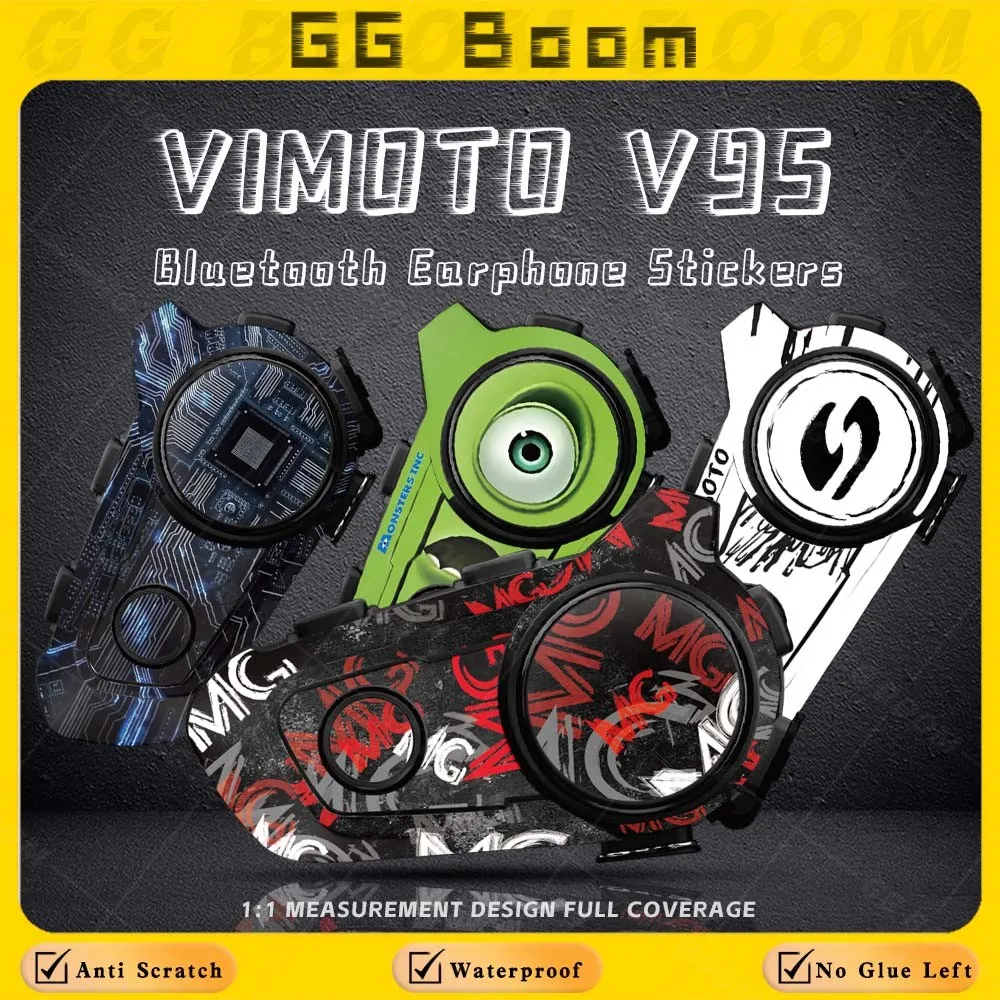 Motorcycle Helmet Bluetooth Headset Stickers Decorative Decals Waterproof For Chinese Version VIMOTO V9S V9X Vimoto v9s v9x