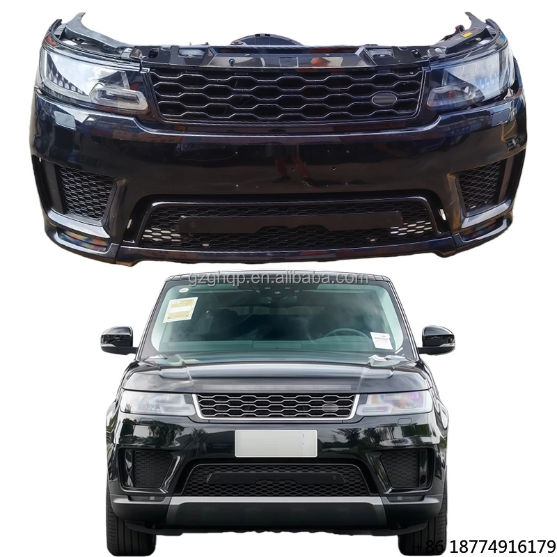 

High-quality Front Bumper Body Kit for Range Rover Sport, Black Front Bumper Radiator Cooling System, 2018-2022.