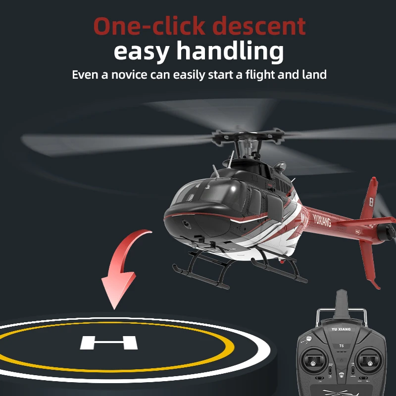 Yuxiang F08 Bell 206 Helikopter zdalnie sterowany F07 Wersja z przepływem światła Symulacja pojedynczego wirnika Stabilny Łatwy w obsłudze Długi Enduran