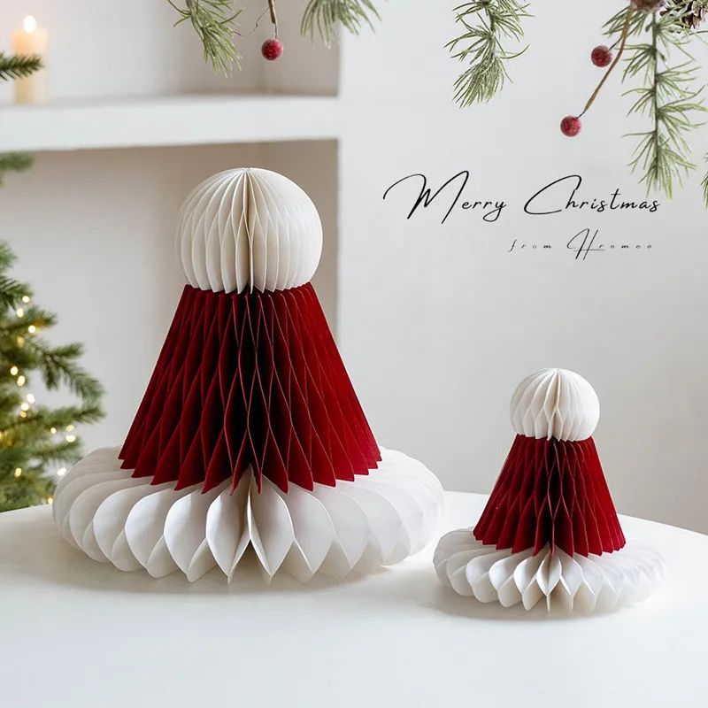 INS Рождественское оригами, снежинка, украшение, сотовая бумага, подвесная подвеска на рождественскую елку, скандинавское домашнее окно, настольные украшения, реквизит