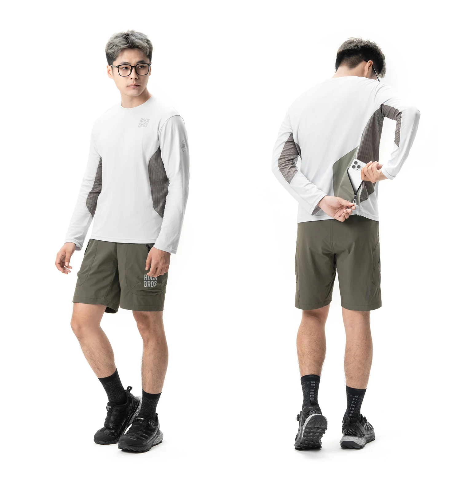 ROCKBROS Fahrradtrikot Frühling Sommer Herren Langarm Atmungsaktiv Schweißableitend für Straßen- und MTB-Fahrräder – Detail 10