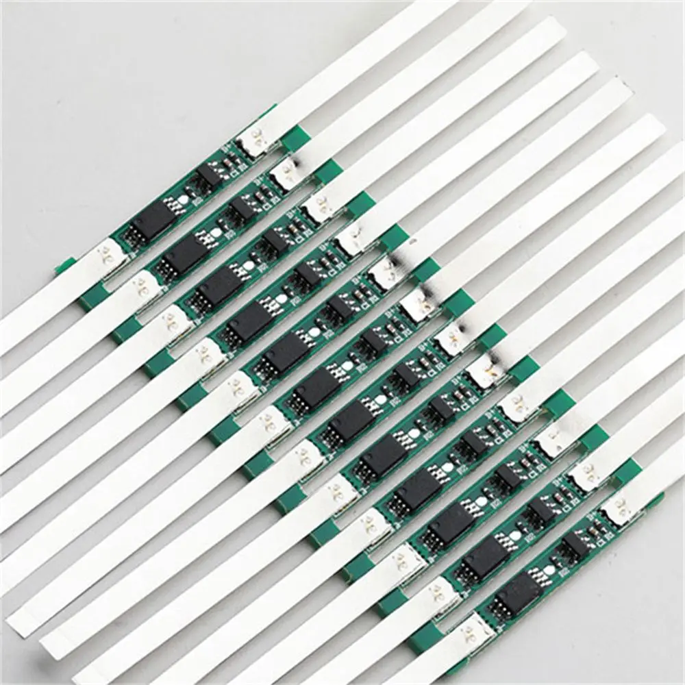 10Pcs 18650 Battery Cell Module Li-ion Battery PCB Board 18650 Board BMS Protection Voltage Detection Circuit Protection Board