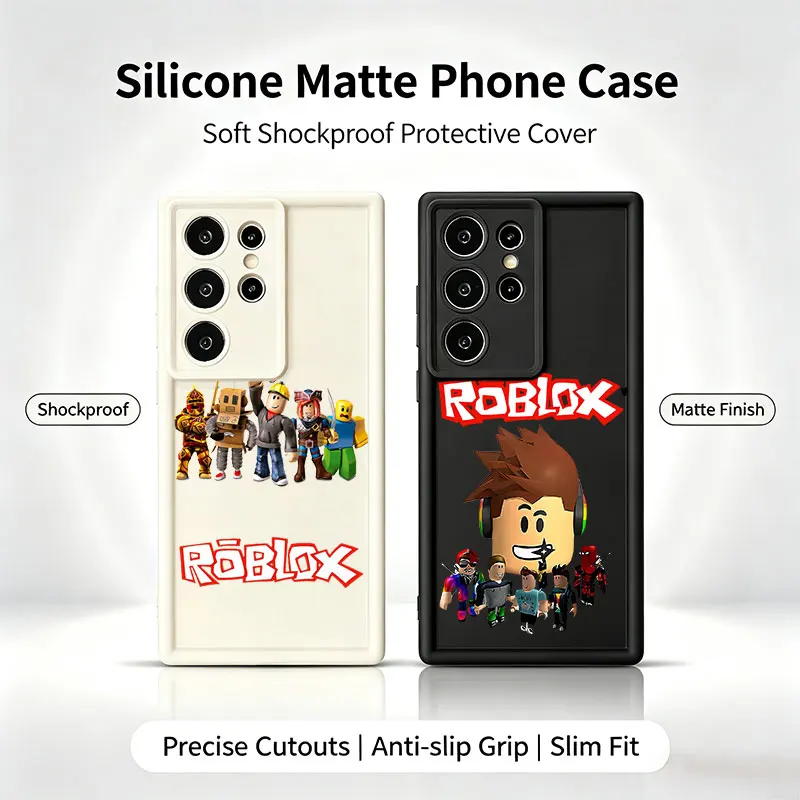 R-Robloxes Silicone Phone Case For  Samsung Galaxy S26 S25 S24 S23 S22 Ultra Plus S21 S20 FE Shockproof Cover