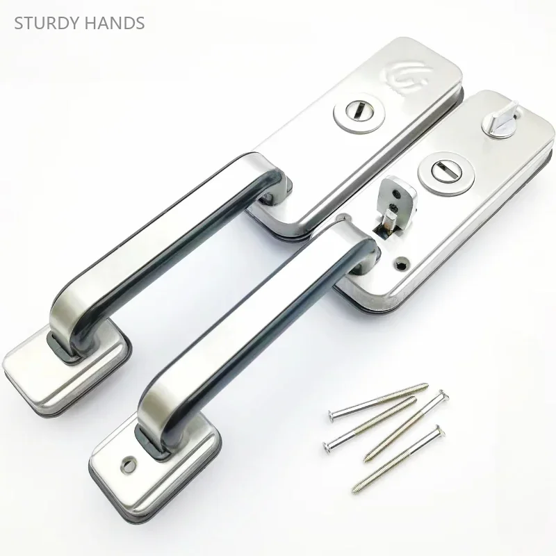 stainless steel anti-theft door handles old-fashioned household press type door lock Excluding keys door handle