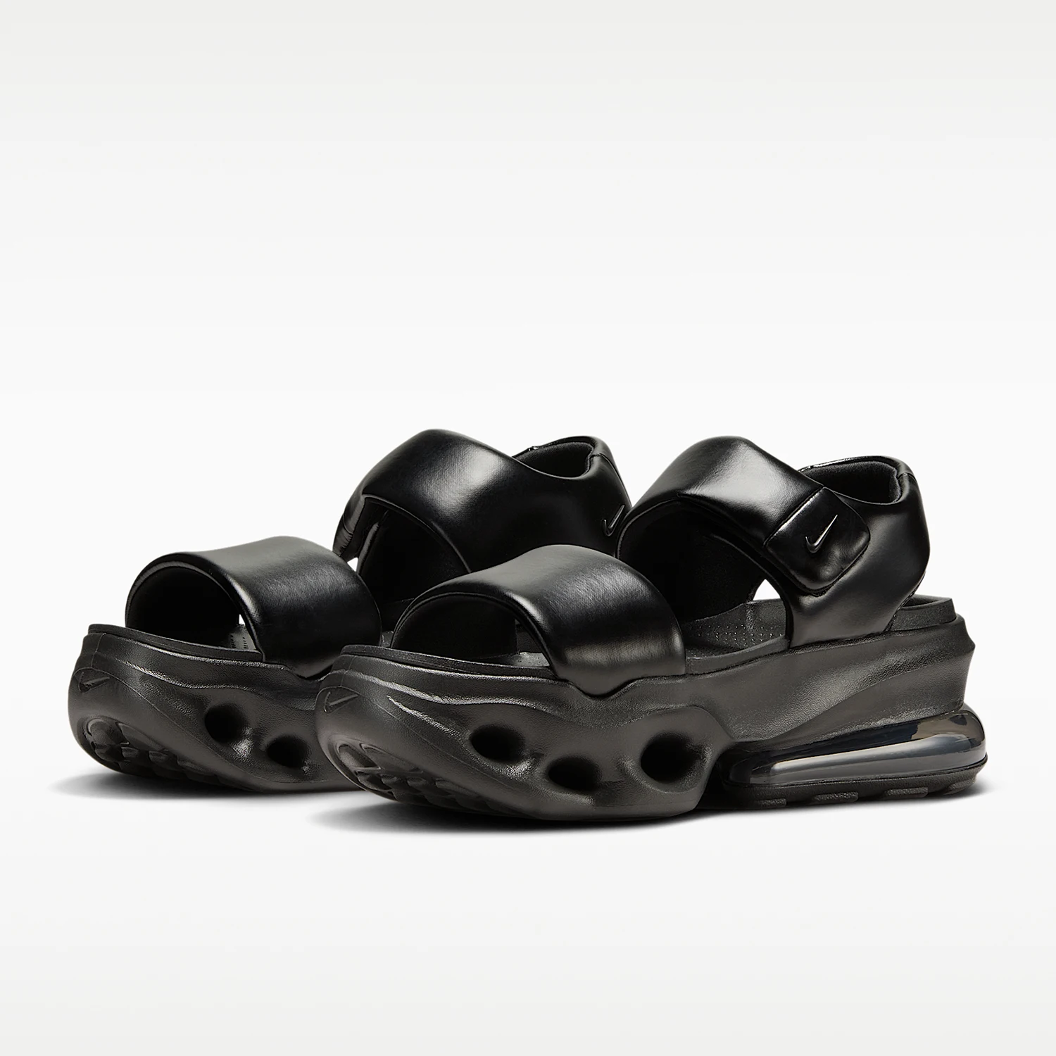 Nike Authentic AirMaxHalo New Women's Black Charcoal Grey Street Sandals IO1959-012