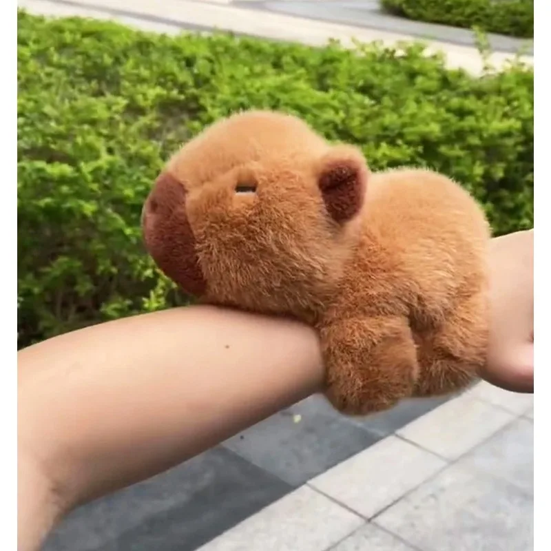 

Lovely Capybara Animal Slap Snap Wrap Wristband Bracelet Plush Stuffed Animal Kawaii Capybara Hand Ring Wristband Kid Funny Toys