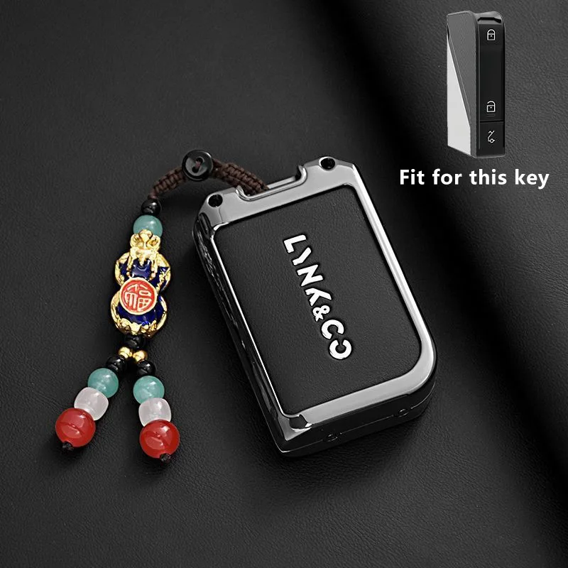 Autoschlüsseletui aus Zinklegierung für LYNK&CO 08 LYNKCO LYNK CO Link & Co 08 Fernbedienungsabdeckung Shell Schlüsselanhänger Halter Fob Zubehör – Detail 10