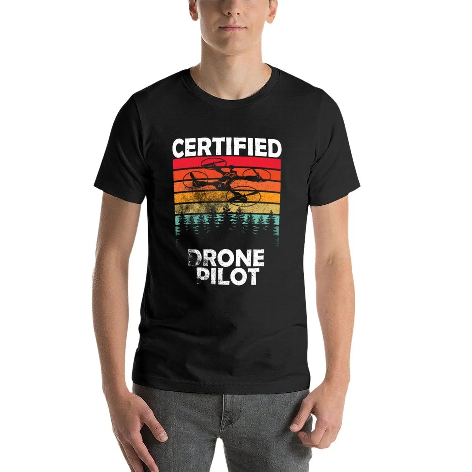 New Certified drone pilot fpv drone Funny drone T-Shirt shirts graphic tees hippie clothes oversized t shirt men