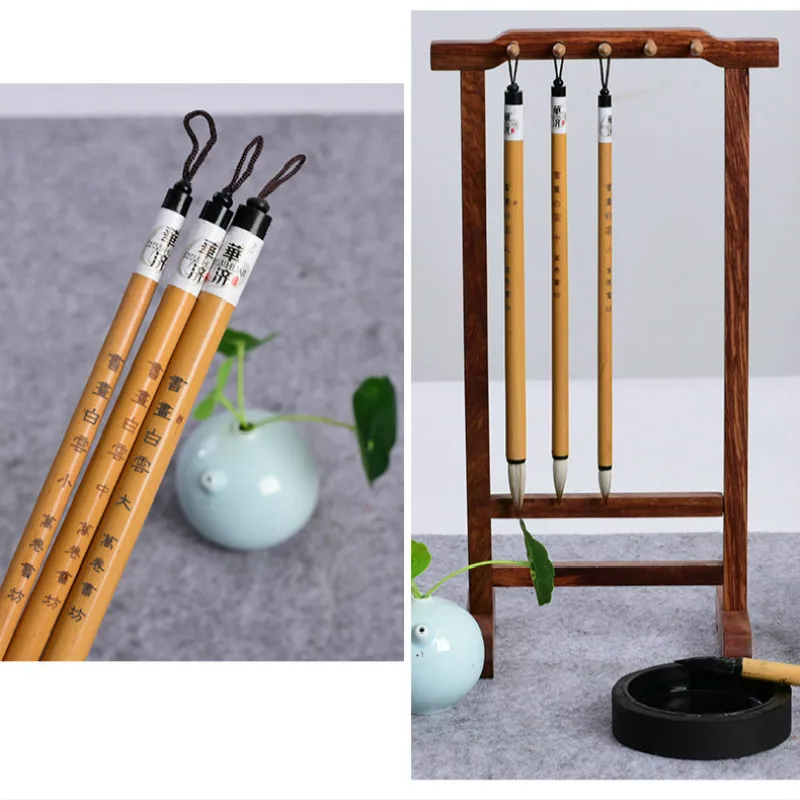Multiple Hair Brush Pen Running Script Calligraphy Brushes Regular Script Caligrafia Pen Chinese Flower Bird Painting Brush Pen