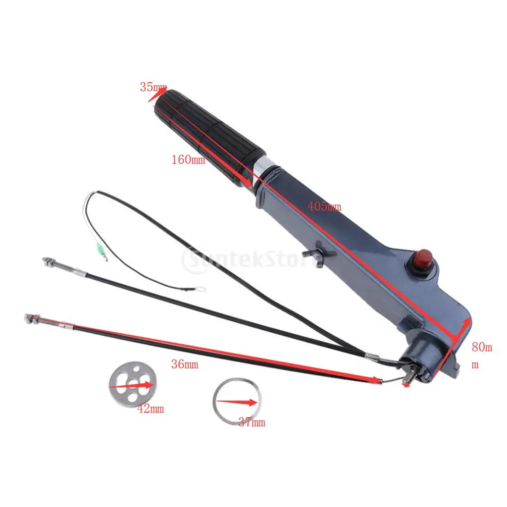 

Рукоятка управления подвесным мотором (руль-рычаг) с пластиковым удлинителем и нескользящим покрытием для морских судов, троллинговых моторов и парусников