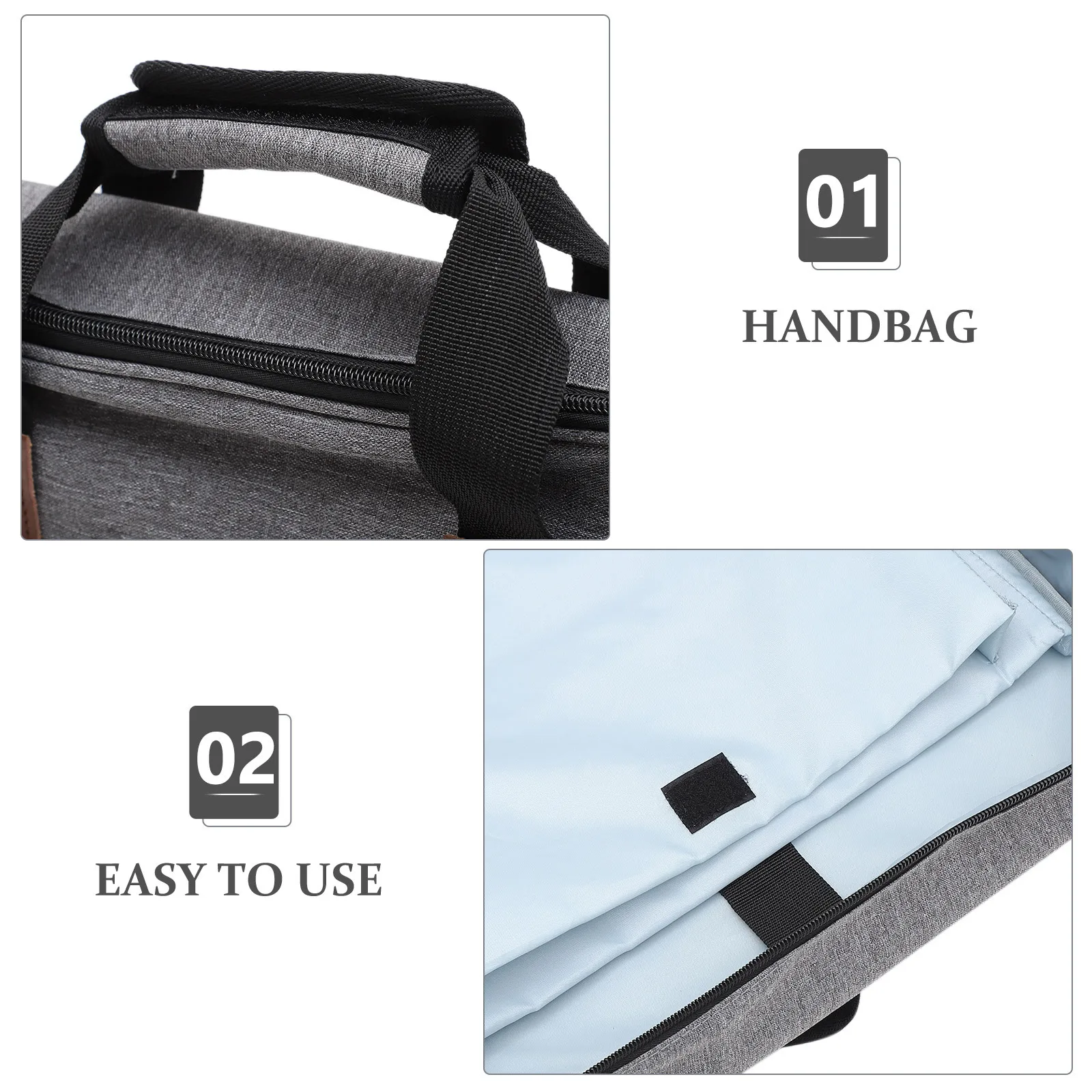 

Men Single Shoulder Bag Grey Portable Multifunctional Oxford Cloth Crossbody Messenger Handbag Men Shoulder Bag