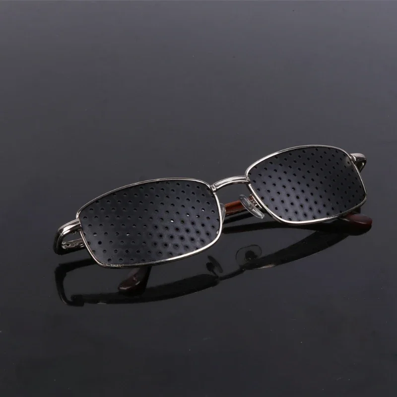 Metal Pinhole Glasses Exercise Eyewear Eyesight Improvement Training