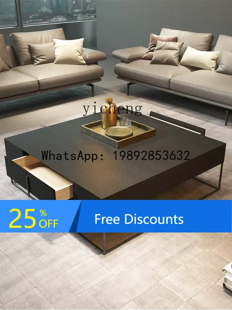 

LYY Minimalist Coffee Table Simple Modern Light Luxury Nordic Wrought Iron Silent Style Furniture