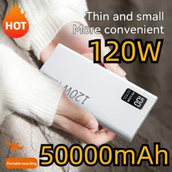 50000 mAh Power Bank 120W Super szybkie ładowanie 100% wystarczającą pojemność przenośnej ładowarki do iPhone'a Xiaomi Huawei Samsung